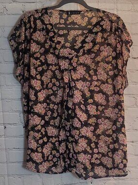 Libian, Size XXL, Dark Blue Floral Multi